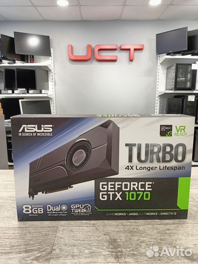 Видеокарта Asus GTX 1070 Turbo 8gb