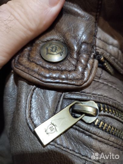 Кожаная куртка Massimo Dutti (Испания) 56р