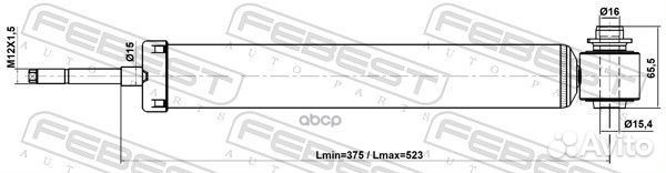 Амортизатор задний GAS.twin tube 19110001R Febest