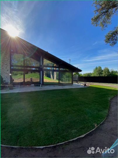 Рулонный газон, укладка