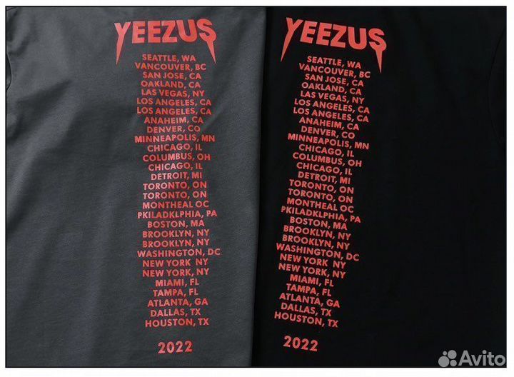 Футболка yeezus черная