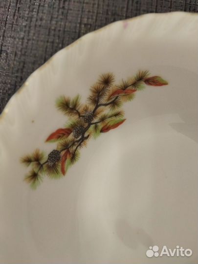 Винтажная фарфоровая салатница Шишки Япония