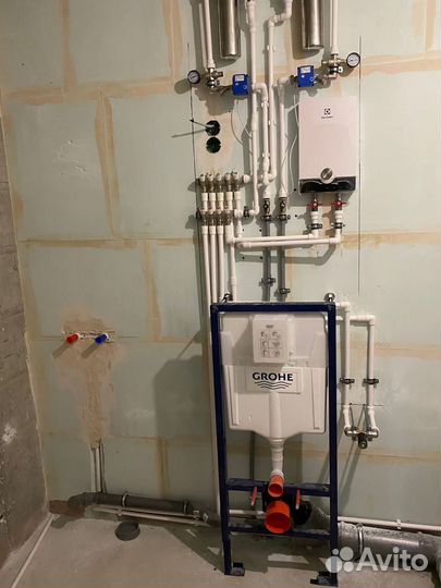 Монтаж водоснабжения,отопление и тёплого пола