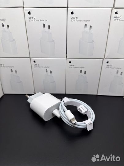 Быстрая зарядка Apple 20w + Type-C-Lightning
