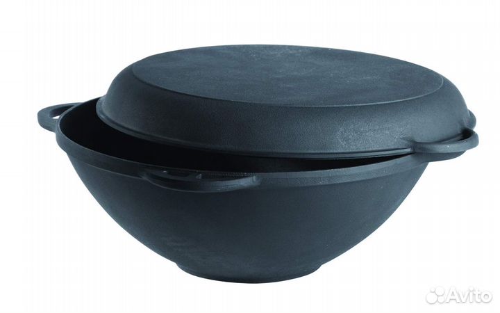 Узбекский казан с крышкой сковородой
