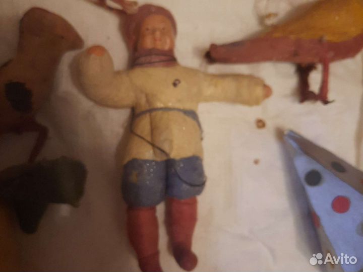 Ватные елочные игрушки СССР
