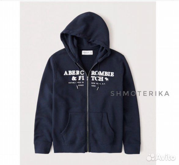 Abercrombie Fitch Толстовка темно-синяя