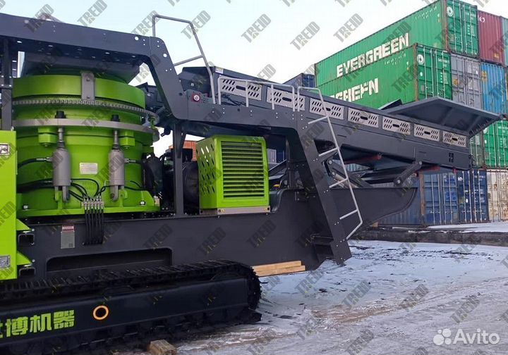 Гусеничная конусная дробилка нр300