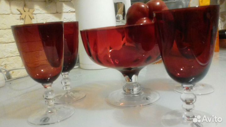 Бокалы для вина и фруктовница IKEA