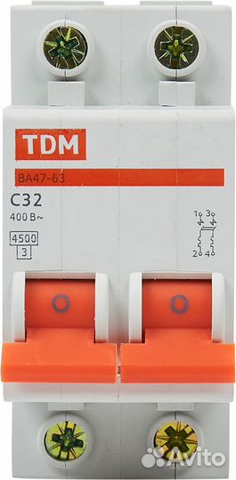 Автоматический выключатель Electric ва47-63 2P C32