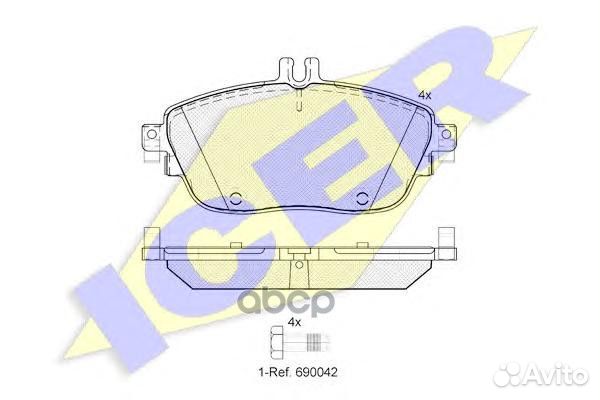 Колодки торм.диск. B-Class (w246) B180 B200 (11)