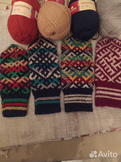 Пинетки и варежки зимние