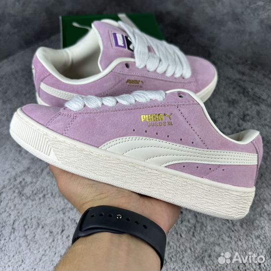 Кроссовки puma suede xl розовые