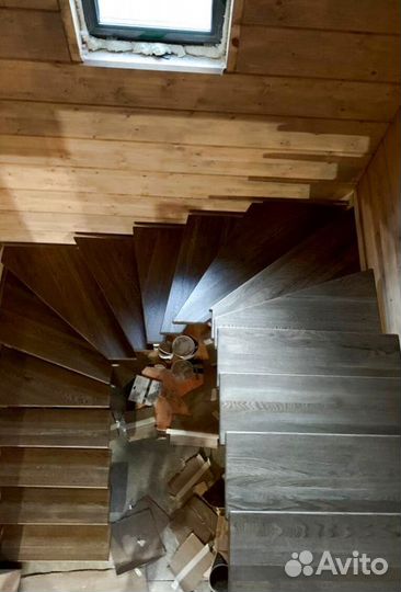 Перила деревянные с монтажем