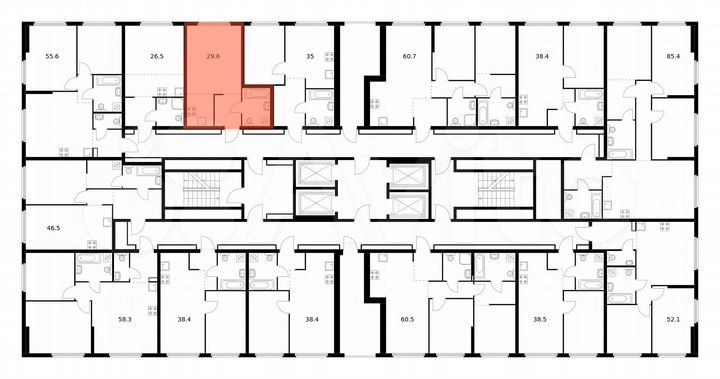 Квартира-студия, 29,6 м², 23/32 эт.