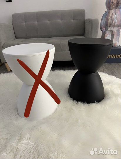 Черные пуфики eames