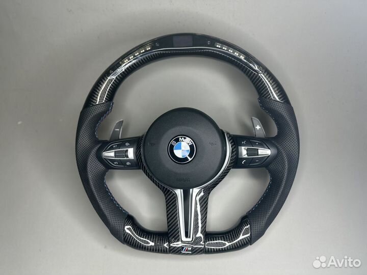 Руль BMW F10 M5 F01 F06 M6 F12 F13 карбон тахометр