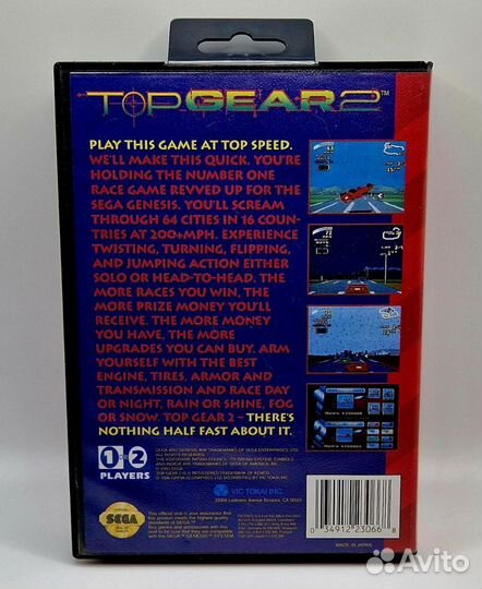 Top Gear 2 sega Genesis ntsc-U