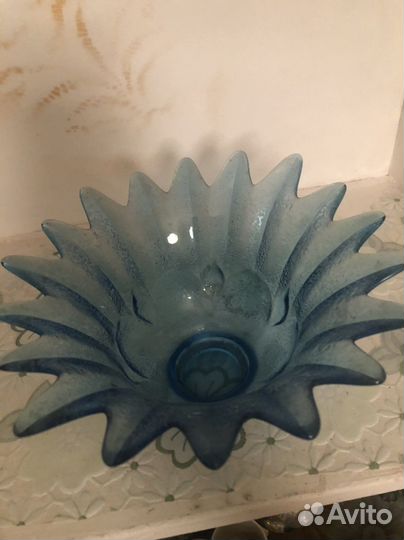 Ваза и салатник цветное стекло