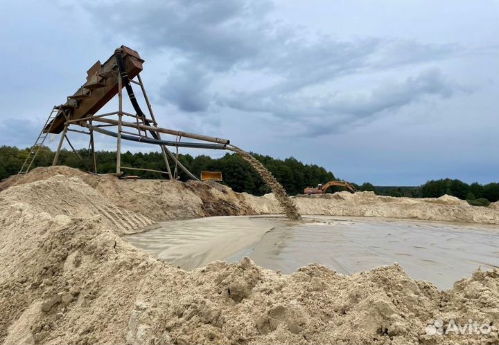 Доставка песка от 100 м3, свой карьер с ндс