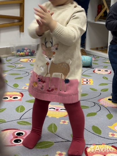 Платье теплое для девочки 80-86 MotherCare
