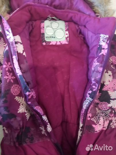 Зимний слитный комбинезон huppa на 116 см