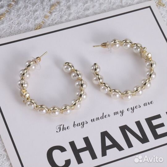 Серьги жемчуг chanel