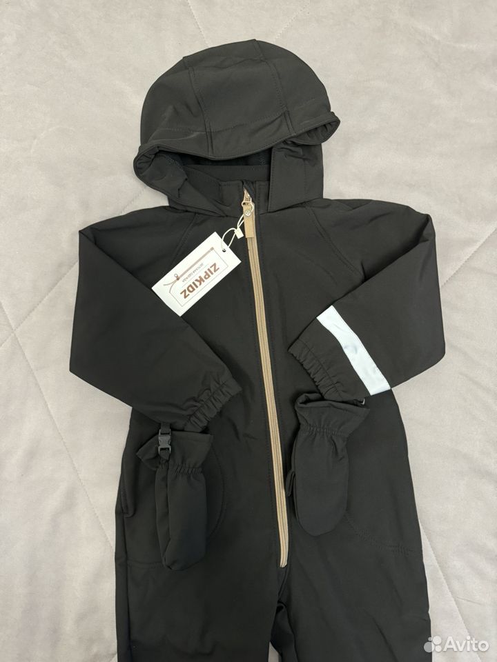 Комбинезон новый черный softshell zipkidz 98-104