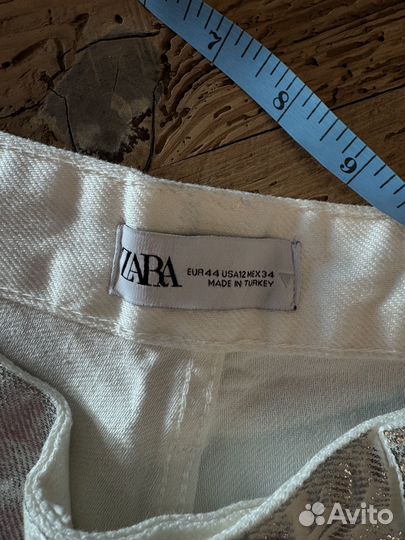 Серебряные джинсы Zara 44EU (50 размер)