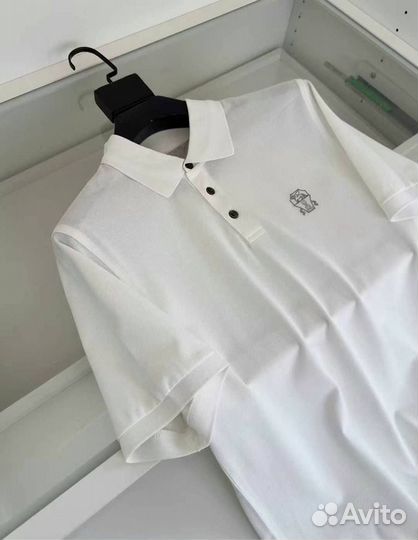 Brunello cucinelli поло мужское