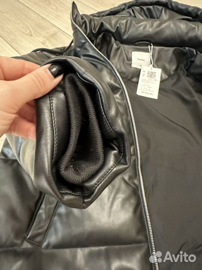 Пуховик из эко кожи Befree