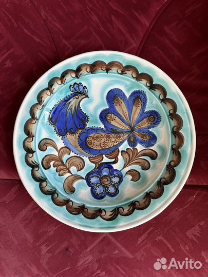 Настенная тарелка фаянс СССР