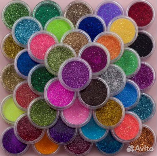 Блёстки, блески, глиттер для дизайна ногтей, декор