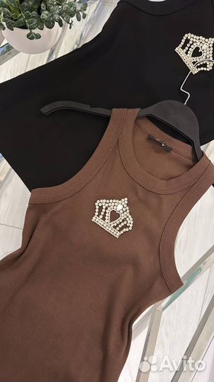 Турецкая майка с декором из камешек