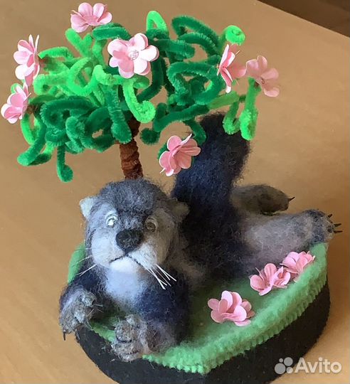 Котик на полянке