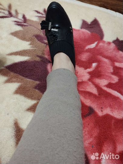 Ботинки туфли макасины P.Cont 37 натуральная кожа