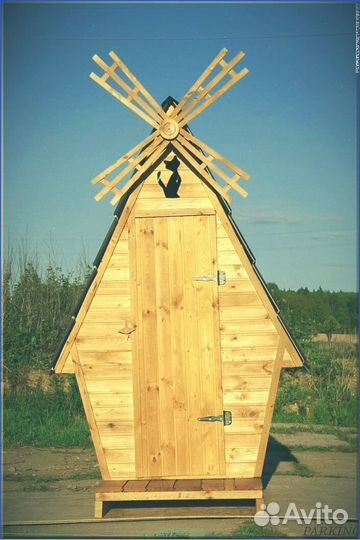 Дачный туалет с декором и установкой лхй 331