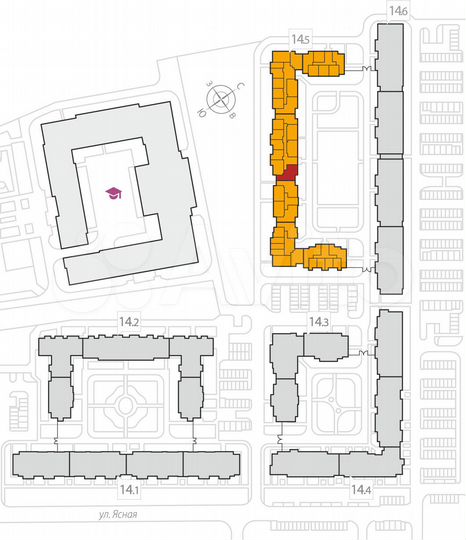 3-к. квартира, 78,8 м², 2/8 эт.