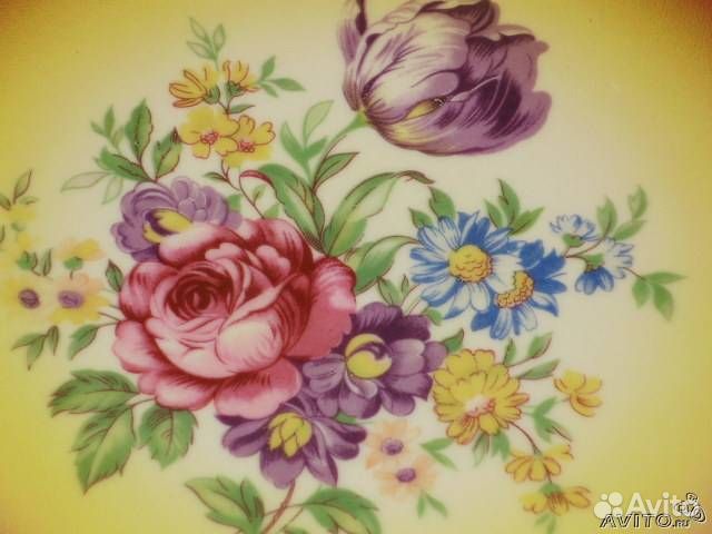 Блюдо Мейсенский цветок Чехословакия