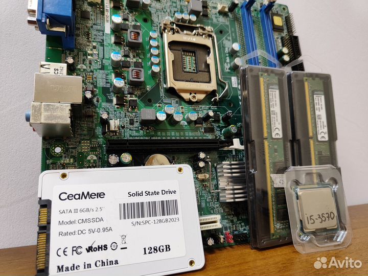 Материнская плата 1155+i5-3570+DDR3-8Gb+SSD128Gb