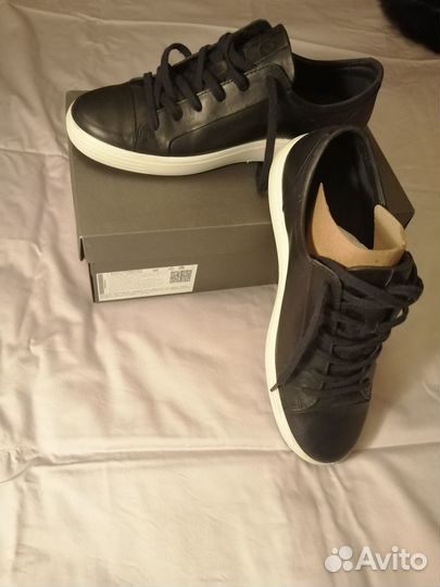 Кеды кроссовки Ecco муж синие нат. кожа 46 размер