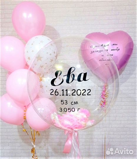 Набор шаров на выписку из роддома