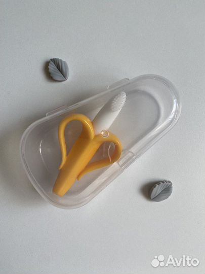 Силиконовая зубная щеточка-банан