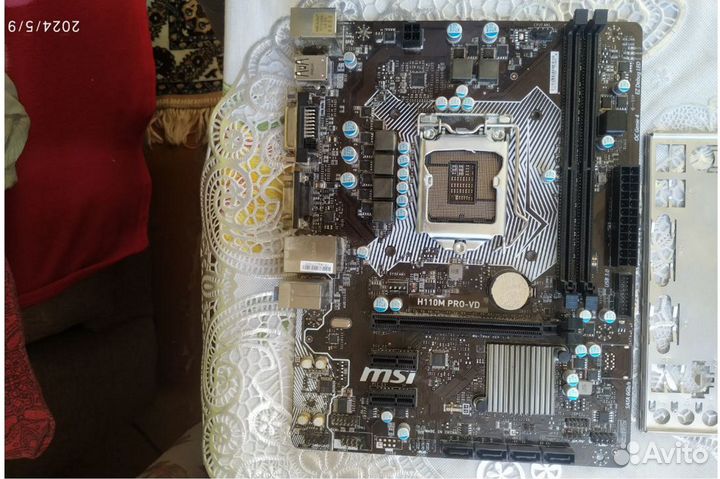Msi h110m pro vd 1151 сокет В хорошем состоянии