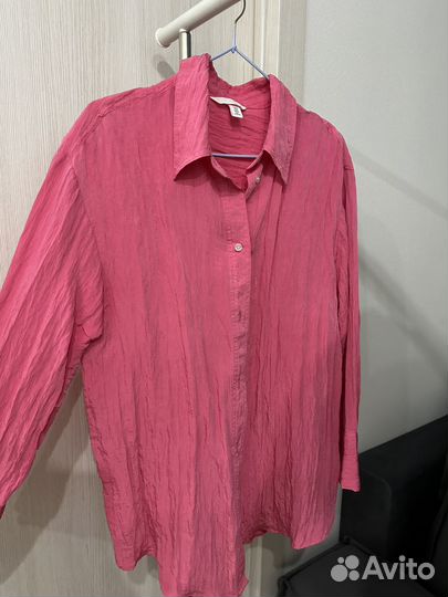 Рубашка женская розовая hm