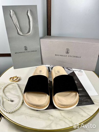 Шлёпанцы Brunello Cucinelli женские premium