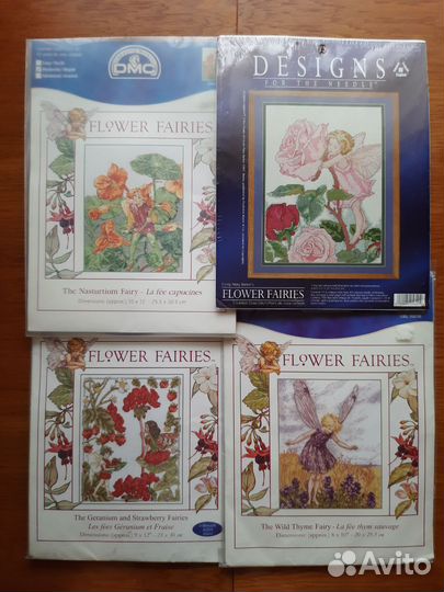 Набор для вышивания Flower Fairies, схемы, остатки