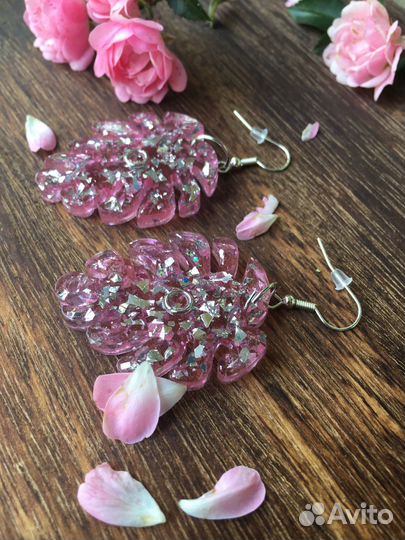 Серёжки из эпоксидной смолы