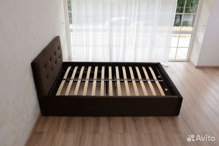 Кровать 120х200 в велюре