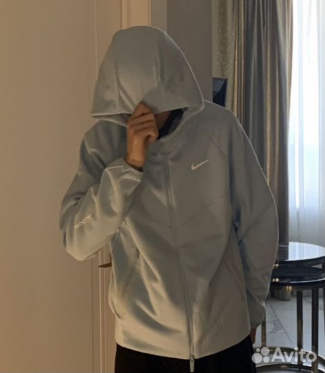 Кофта nike tech fleece nocta голубая